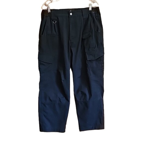 CQR Utility Cargo Pants elastic waist water resistant hiking tactical 36x27 shor - Picture 1 of 12